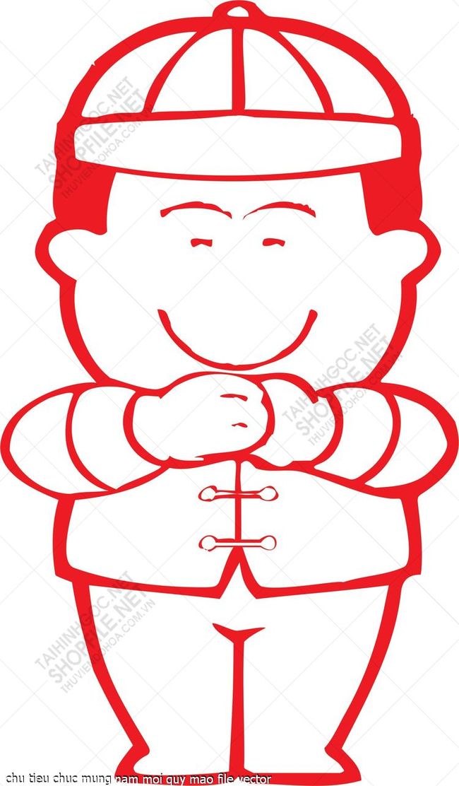 chu tieu chuc mung nam moi quy mao file vector